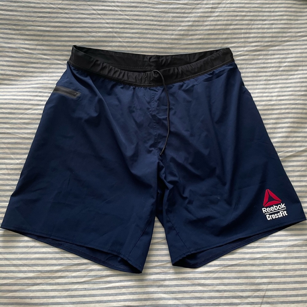Reebok Men’s gym shorts. Size Large. Navy blue